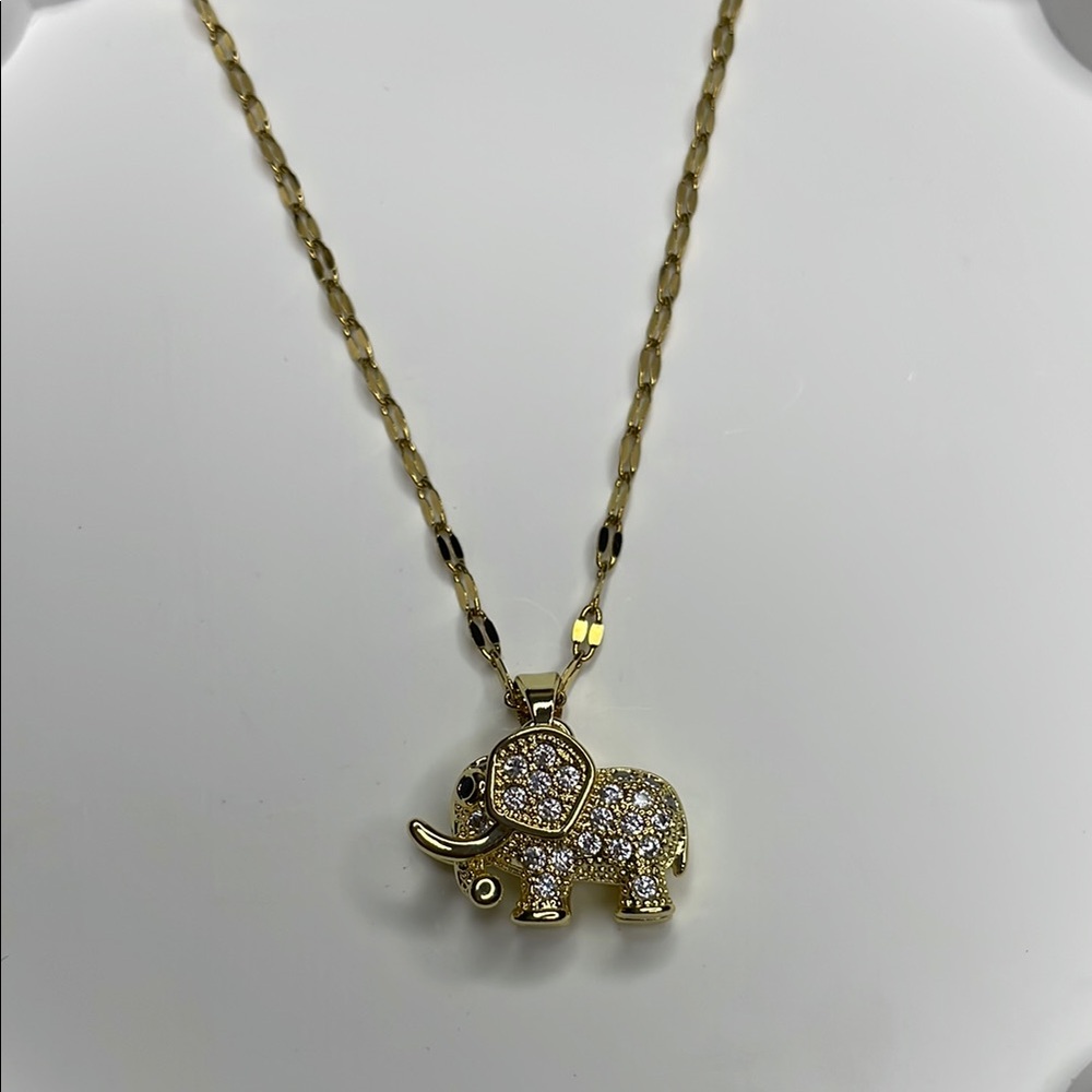 I remember all you did, Elephant Charm Necklace with Dainty Chain